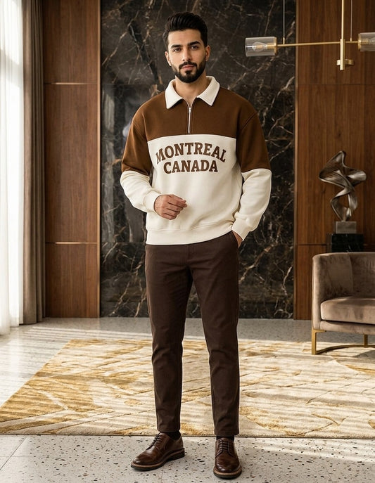 سويت شيرت رجالي كاجوال بتصميم مونتريال